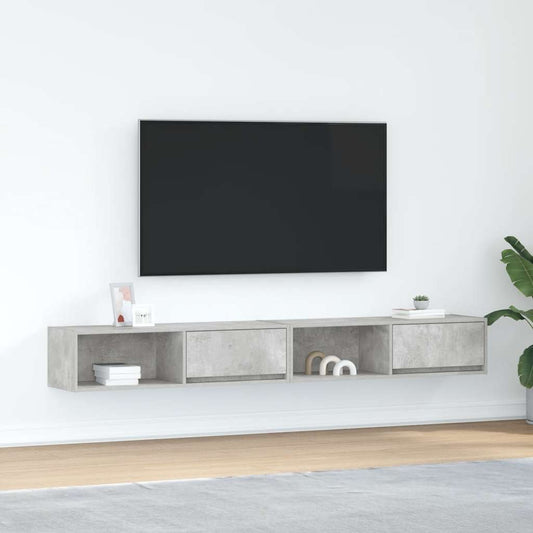 Meubles TV (2 pièces) gris béton 100 x 31 x 25,5 cm, matériau à base de bois