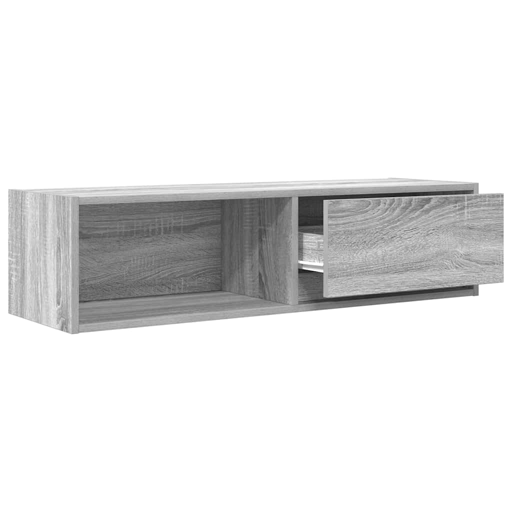 Meubles TV, lot de 2, gris Sonoma, 100 x 31 x 25,5 cm, matériau à base de bois
