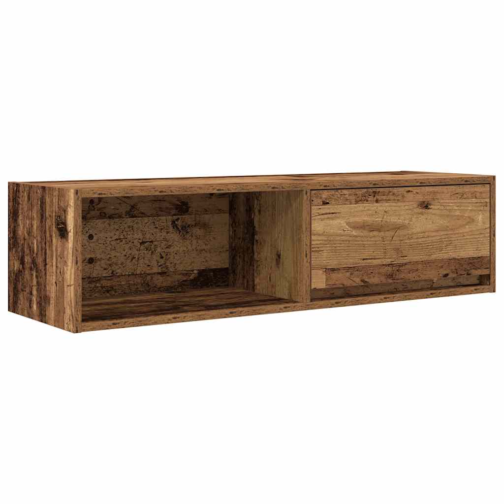 Meubles TV, lot de 2, aspect bois de récupération, 100 x 31 x 25,5 cm.