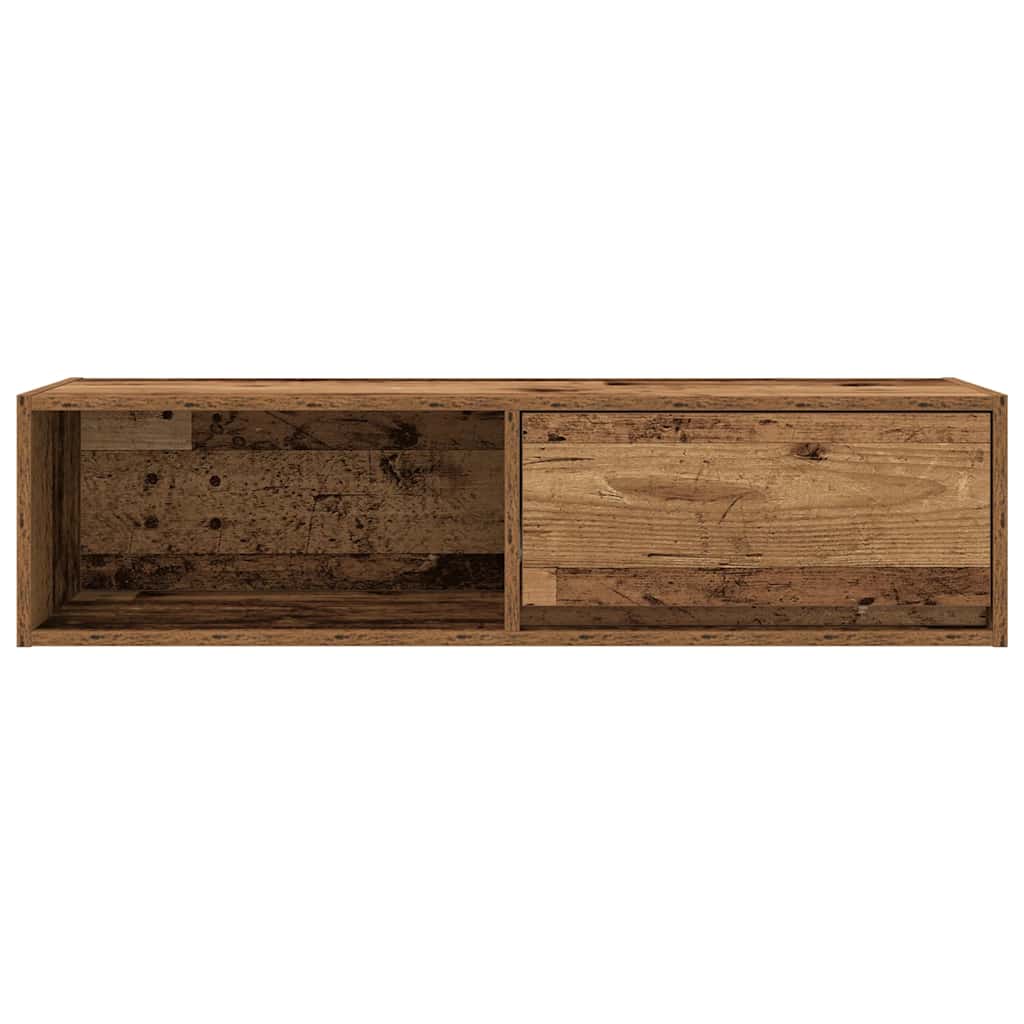 Meubles TV, lot de 2, aspect bois de récupération, 100 x 31 x 25,5 cm.