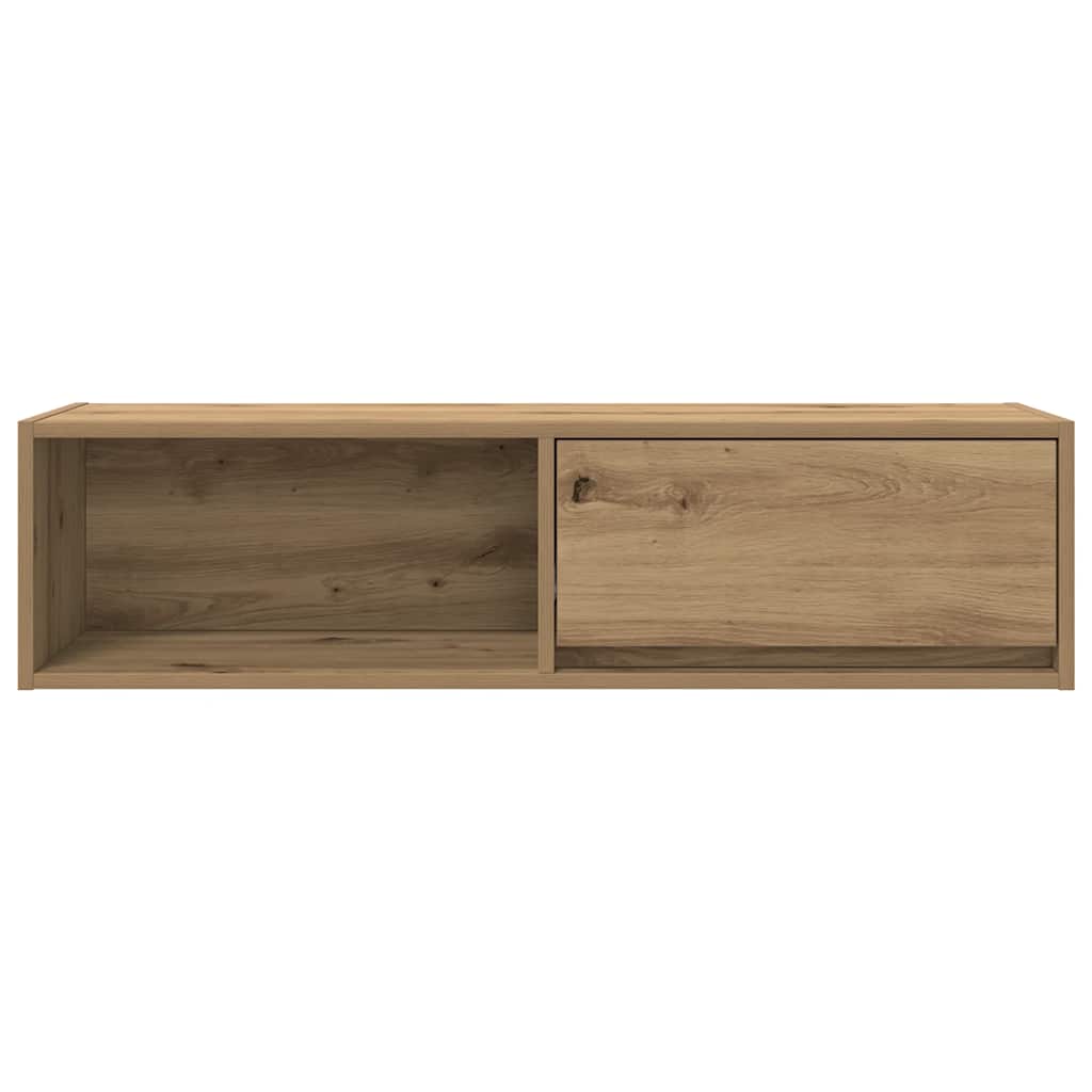 Meubles TV, lot de 2. Chêne artisanal, 100 x 31 x 25,5 cm.