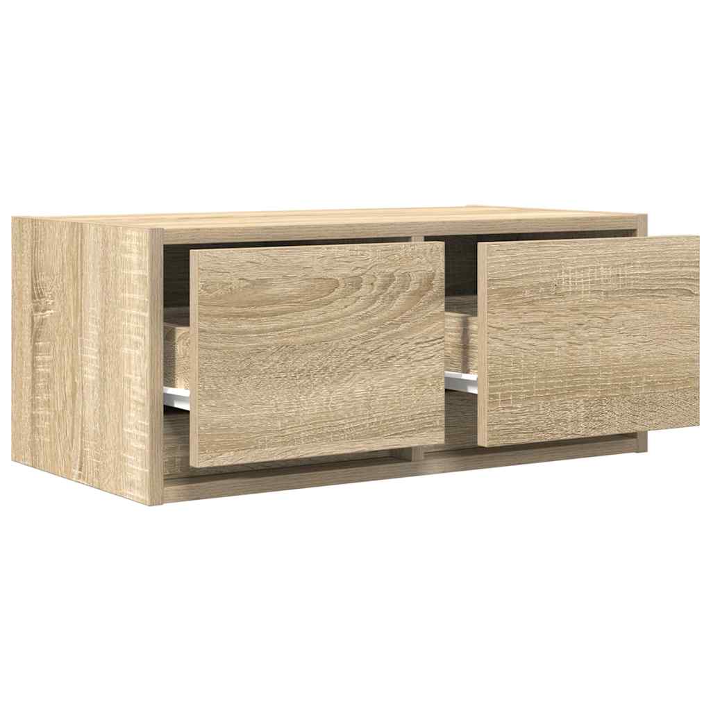Meubles TV, lot de 2, en chêne Sonoma, 60 x 31 x 25,5 cm.