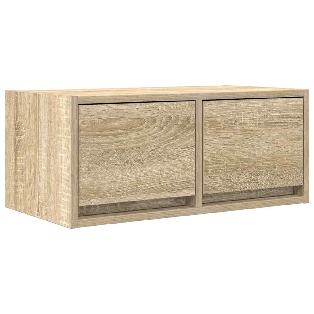 Meubles TV, lot de 2, en chêne Sonoma, 60 x 31 x 25,5 cm.