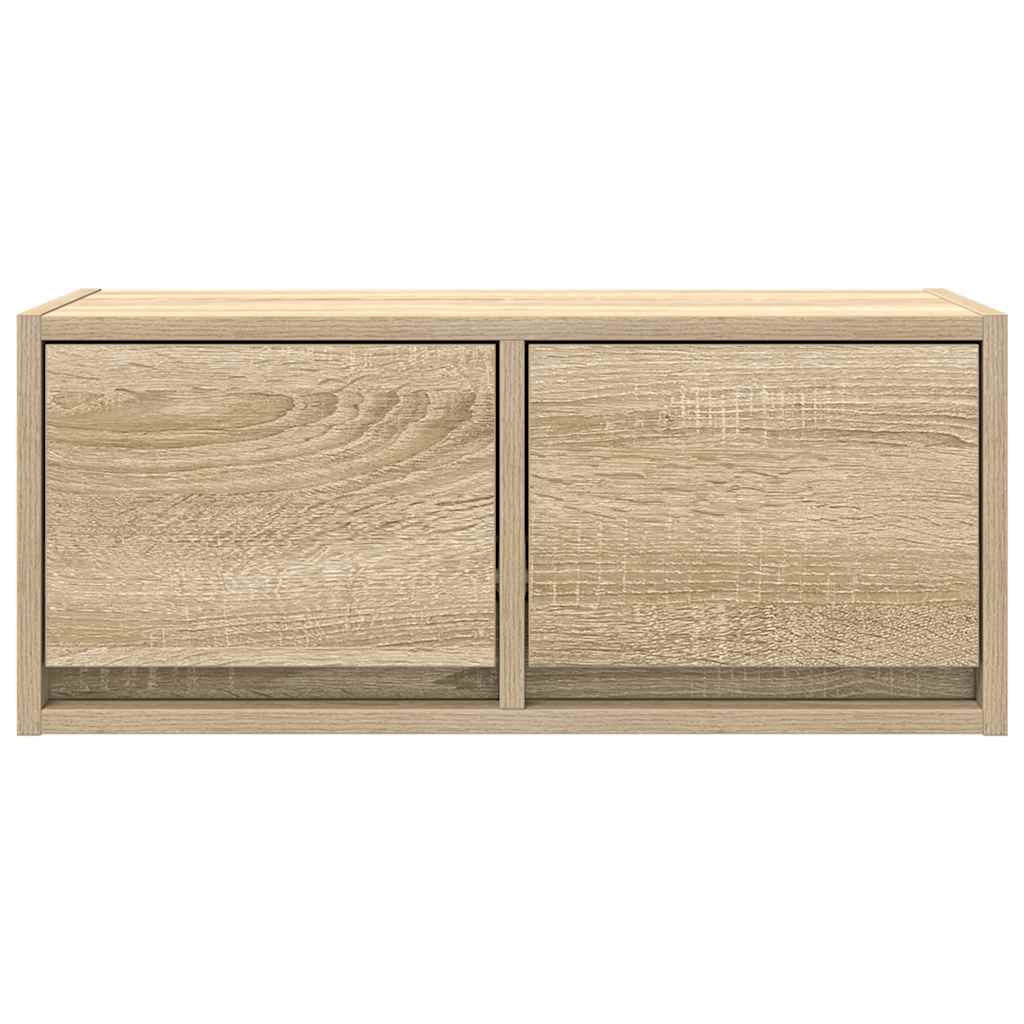 Meubles TV, lot de 2, en chêne Sonoma, 60 x 31 x 25,5 cm.