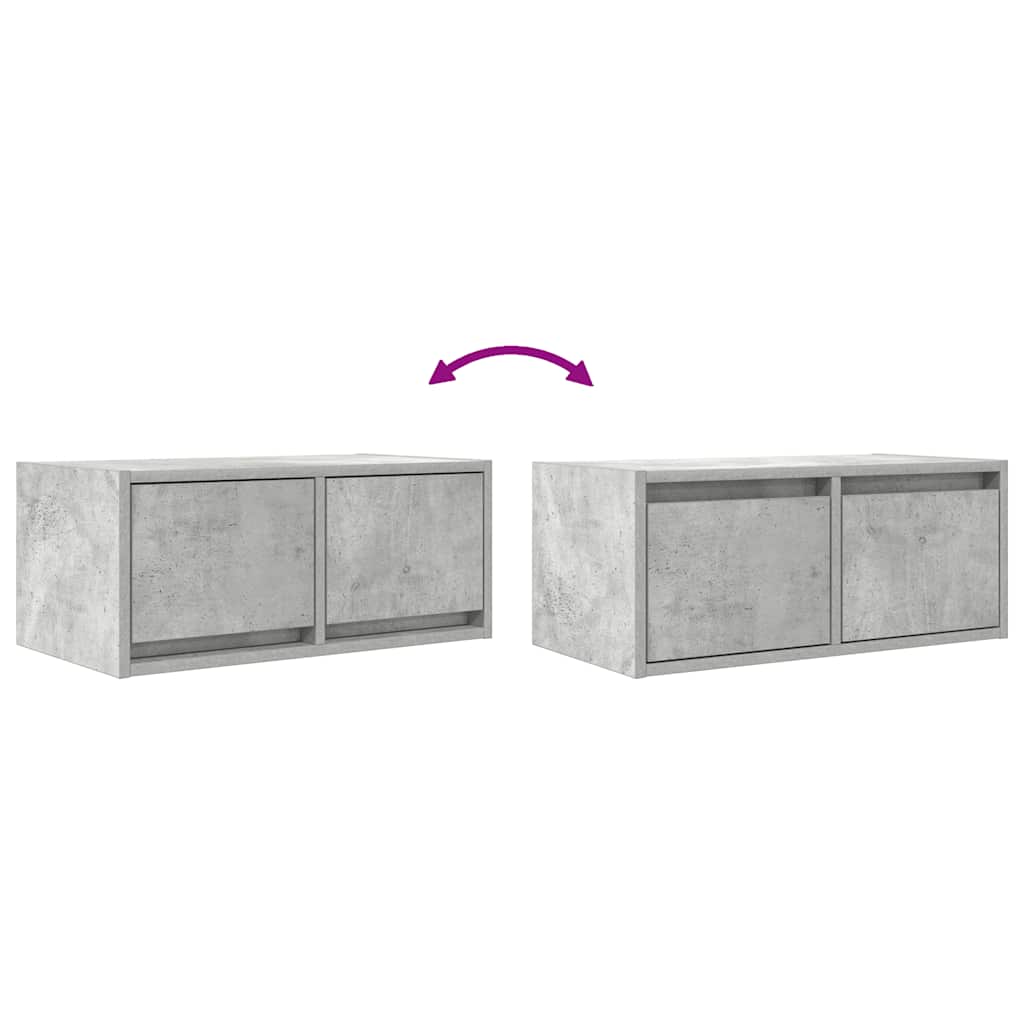 TV-Schrank Betongrau 60x31x25,5 cm Holzwerkstoff