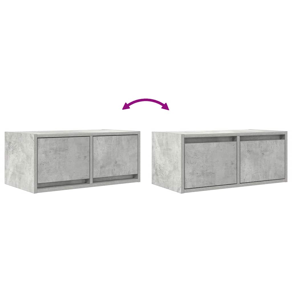 Meubles TV (2 pièces) gris béton 60 x 31 x 25,5 cm, matériau à base de bois