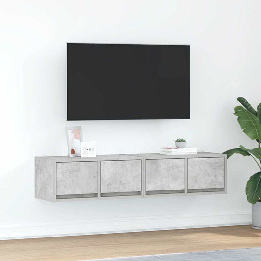 Meubles TV (2 pièces) gris béton 60 x 31 x 25,5 cm, matériau à base de bois