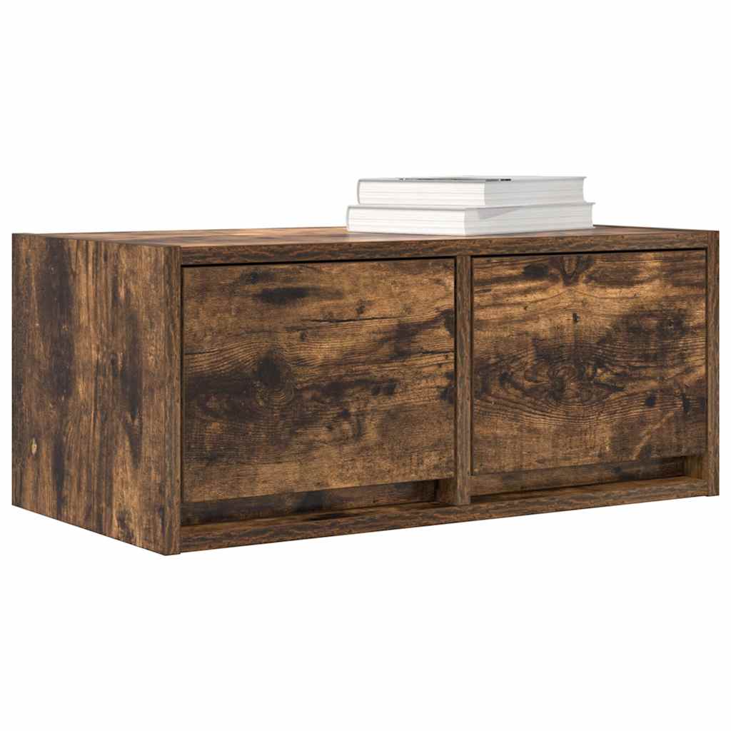 Meubles TV 2 pièces chêne fumé 60x31x25,5 cm matériau bois