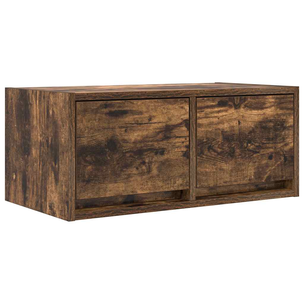 Meubles TV 2 pièces chêne fumé 60x31x25,5 cm matériau bois