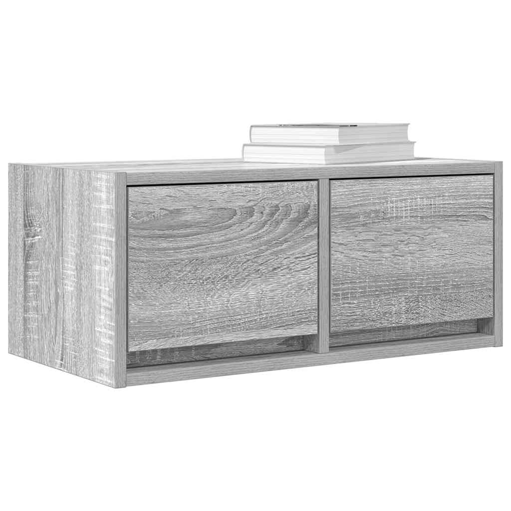 Meubles TV, lot de 2, gris Sonoma, 60 x 31 x 25,5 cm, matériau à base de bois