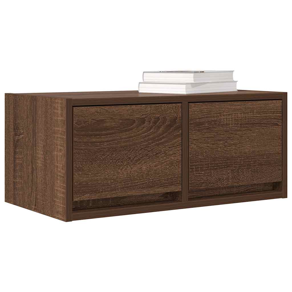 Meubles TV, lot de 2, aspect chêne brun, 60 x 31 x 25,5 cm