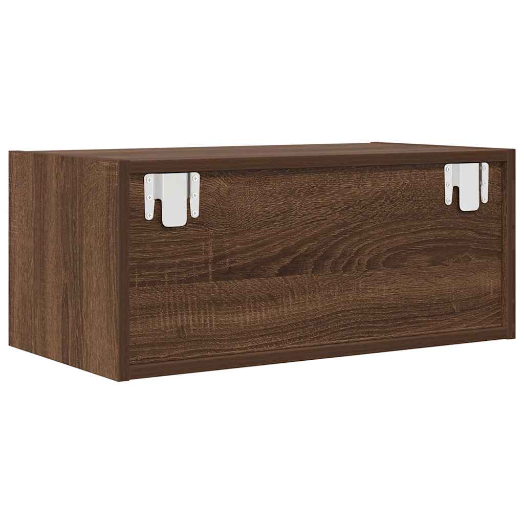 Meubles TV, lot de 2, aspect chêne brun, 60 x 31 x 25,5 cm
