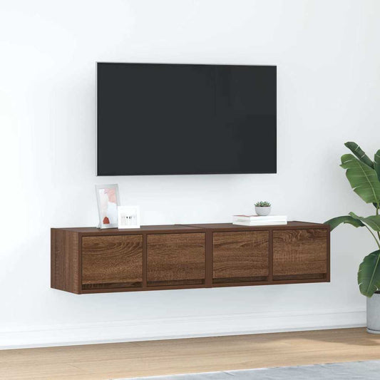 Meubles TV, lot de 2, aspect chêne brun, 60 x 31 x 25,5 cm