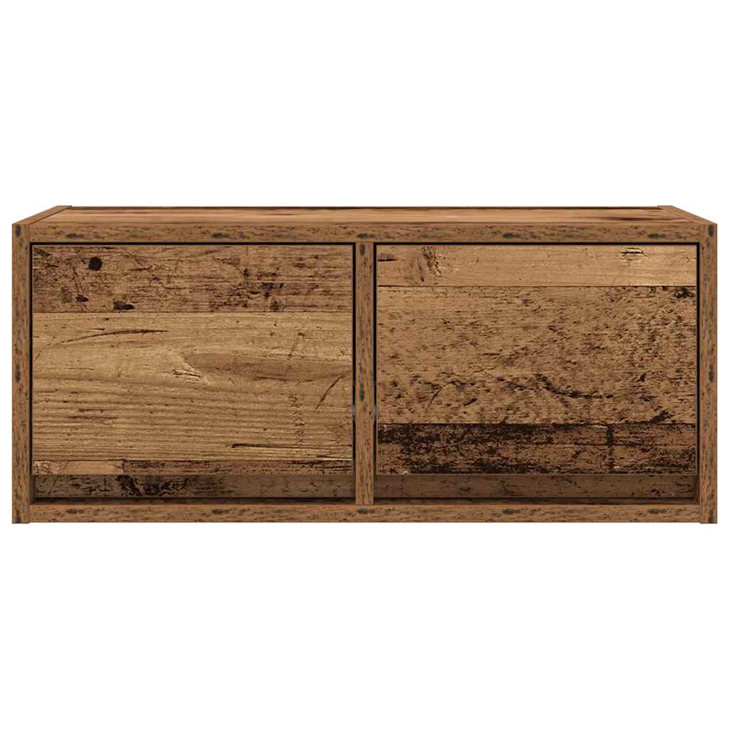 Meubles TV, lot de 2, aspect bois de récupération, 60 x 31 x 25,5 cm, matériau à base de bois