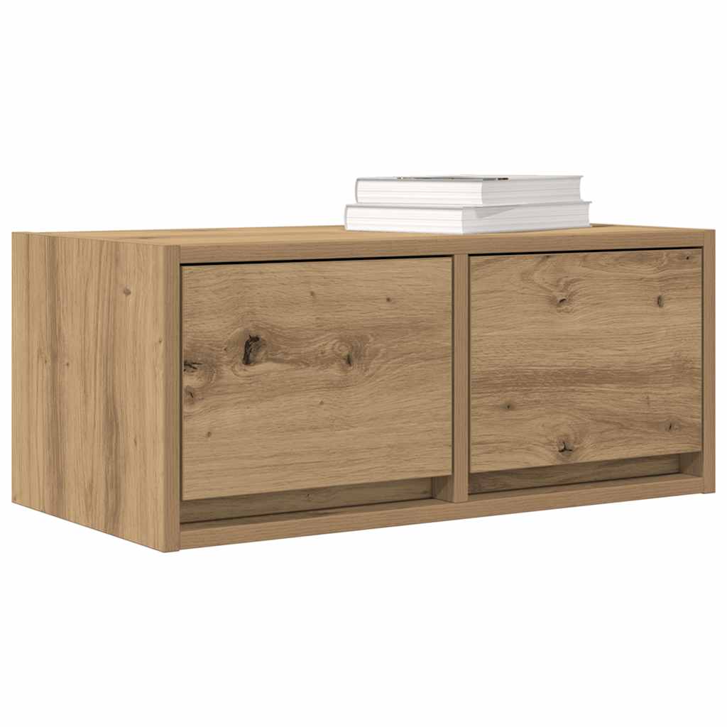 Meubles TV, lot de 2, chêne artisanal, 60 x 31 x 25,5 cm, matériau bois