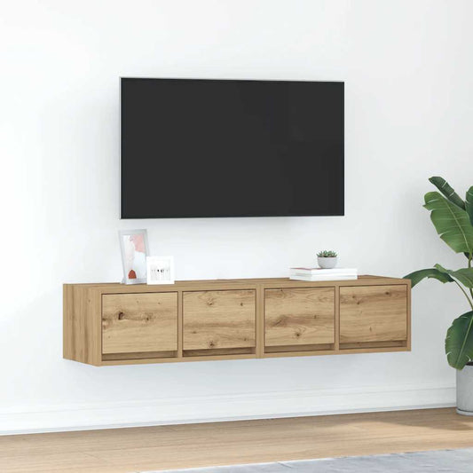 Meubles TV, lot de 2, chêne artisanal, 60 x 31 x 25,5 cm, matériau bois