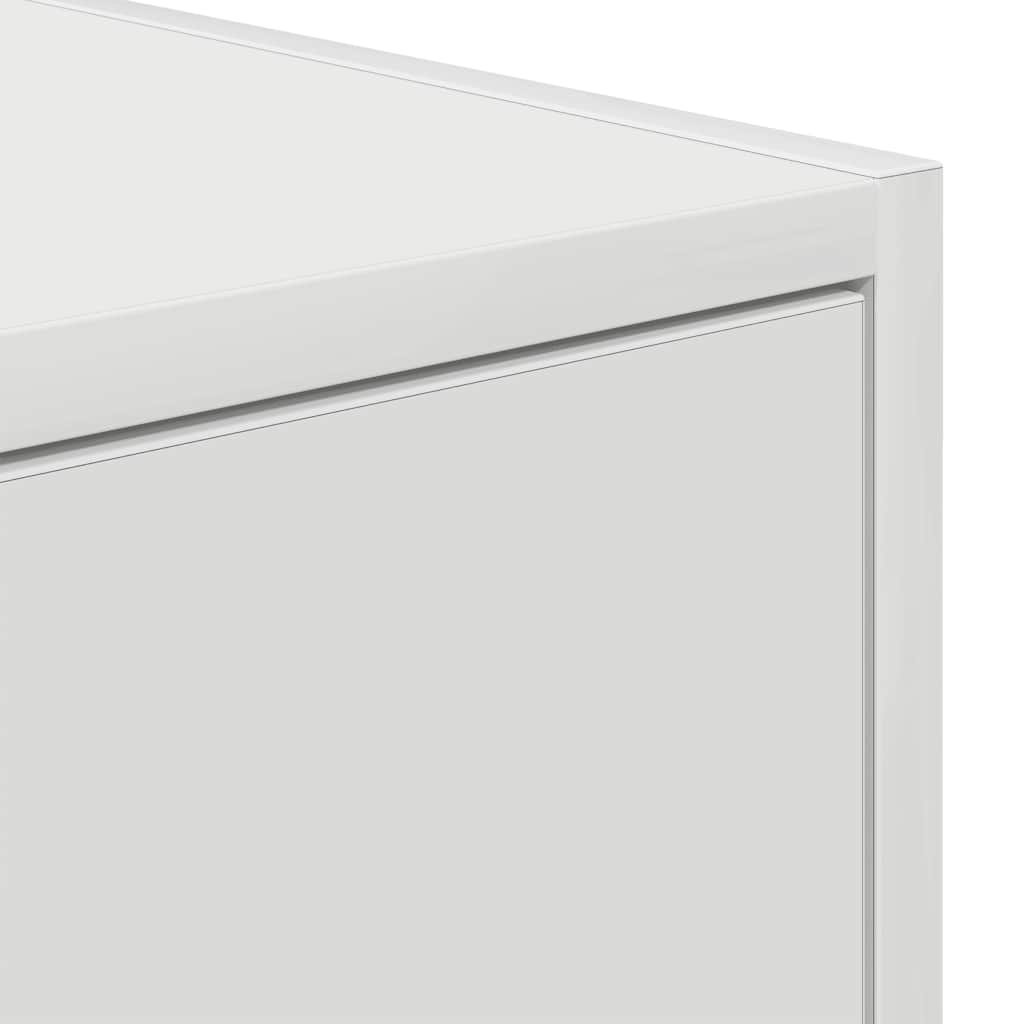 Meuble TV blanc 80x31x25,5 cm en matériau à base de bois