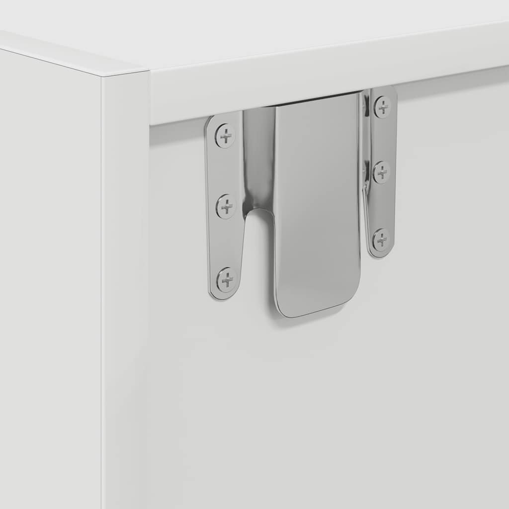 Meuble TV blanc 80x31x25,5 cm en matériau à base de bois