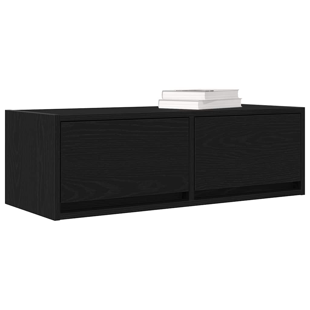 Meubles TV, lot de 2, aspect chêne noir, 80 x 31 x 25,5 cm