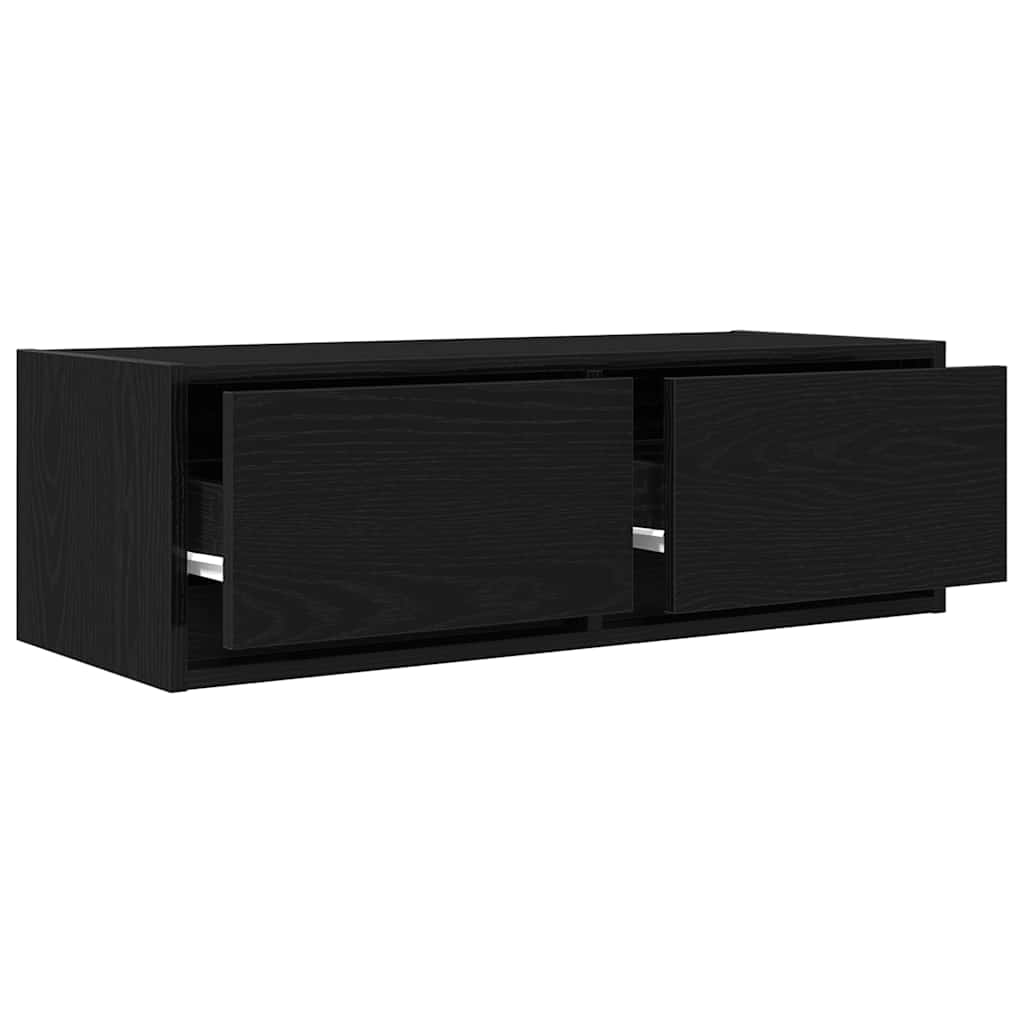 Meubles TV, lot de 2, aspect chêne noir, 80 x 31 x 25,5 cm