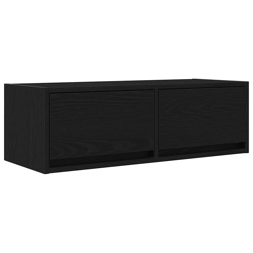 Meubles TV, lot de 2, aspect chêne noir, 80 x 31 x 25,5 cm