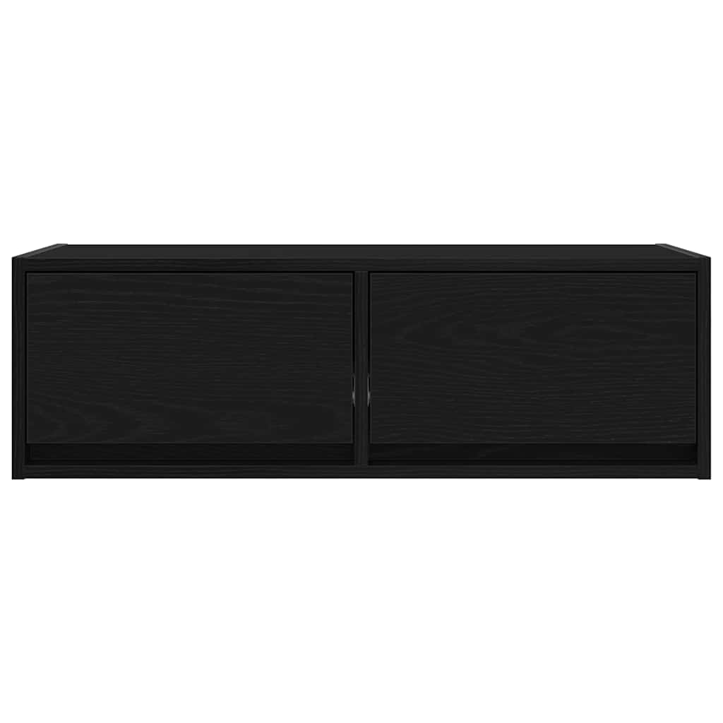 Meubles TV, lot de 2, aspect chêne noir, 80 x 31 x 25,5 cm