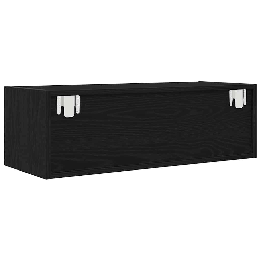 Meubles TV, lot de 2, aspect chêne noir, 80 x 31 x 25,5 cm