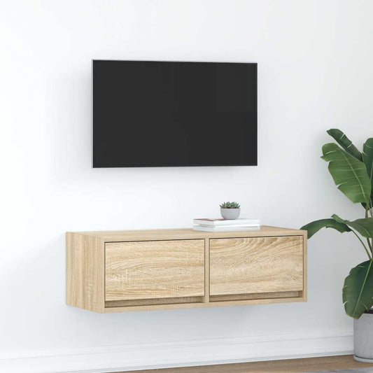 Meuble TV en chêne Sonoma 80x31x25,5 cm, matériau à base de bois