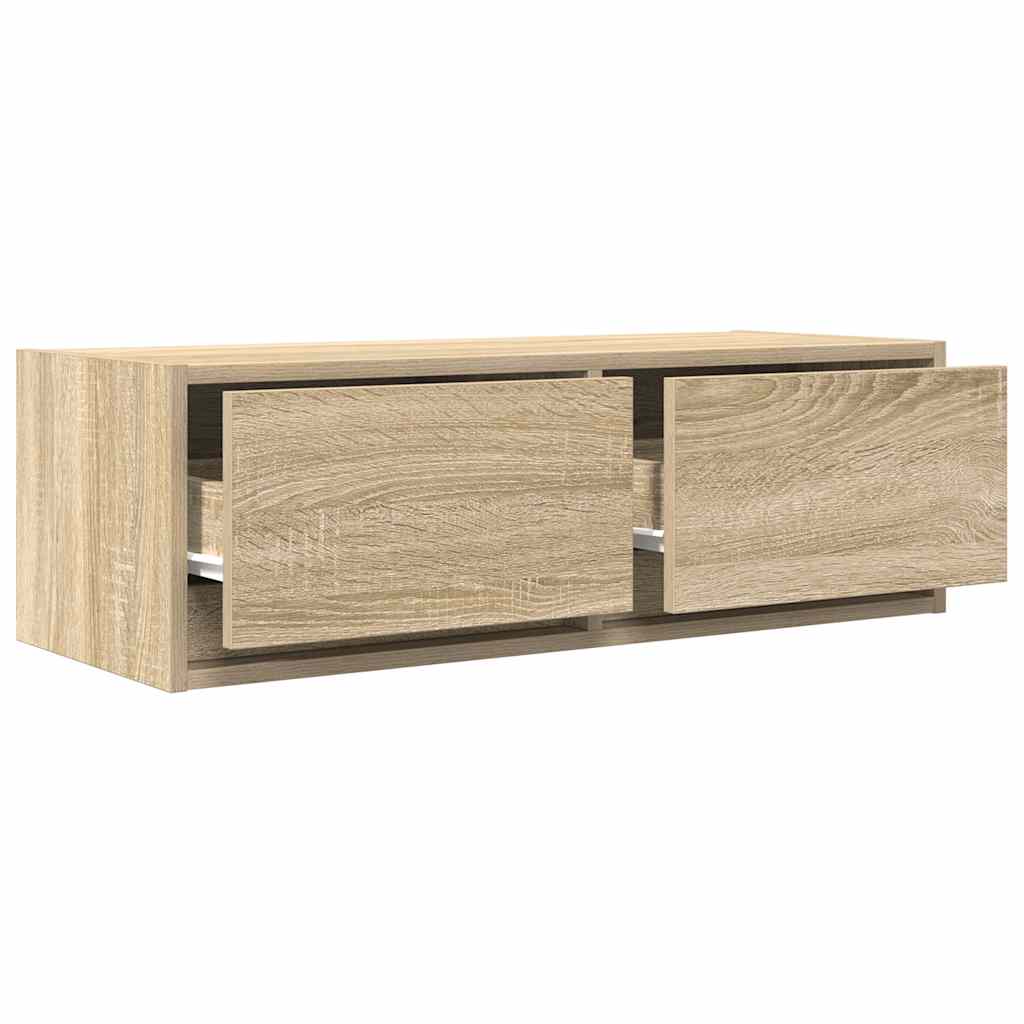 Meubles TV, lot de 2, en chêne Sonoma, 80 x 31 x 25,5 cm.