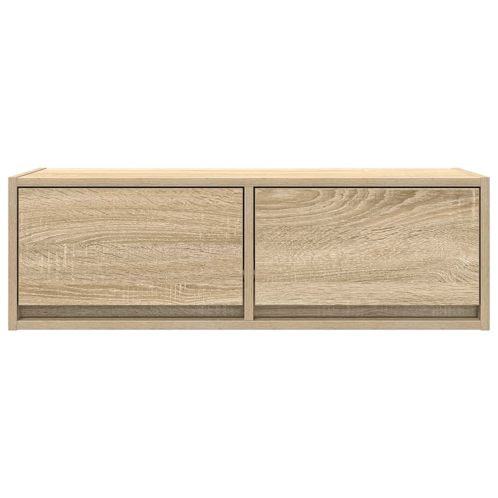 Meubles TV, lot de 2, en chêne Sonoma, 80 x 31 x 25,5 cm.