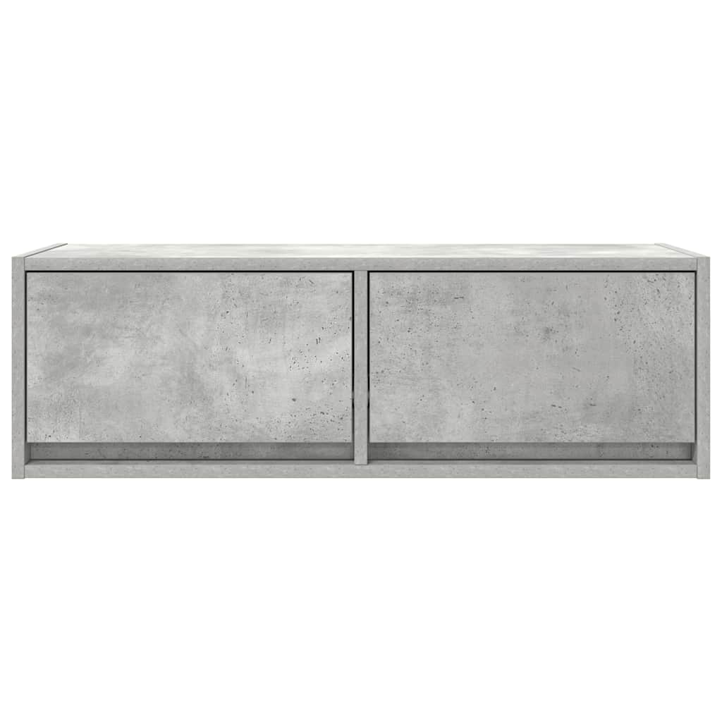 Meubles TV, lot de 2, gris béton, 80 x 31 x 25,5 cm, matériau à base de bois
