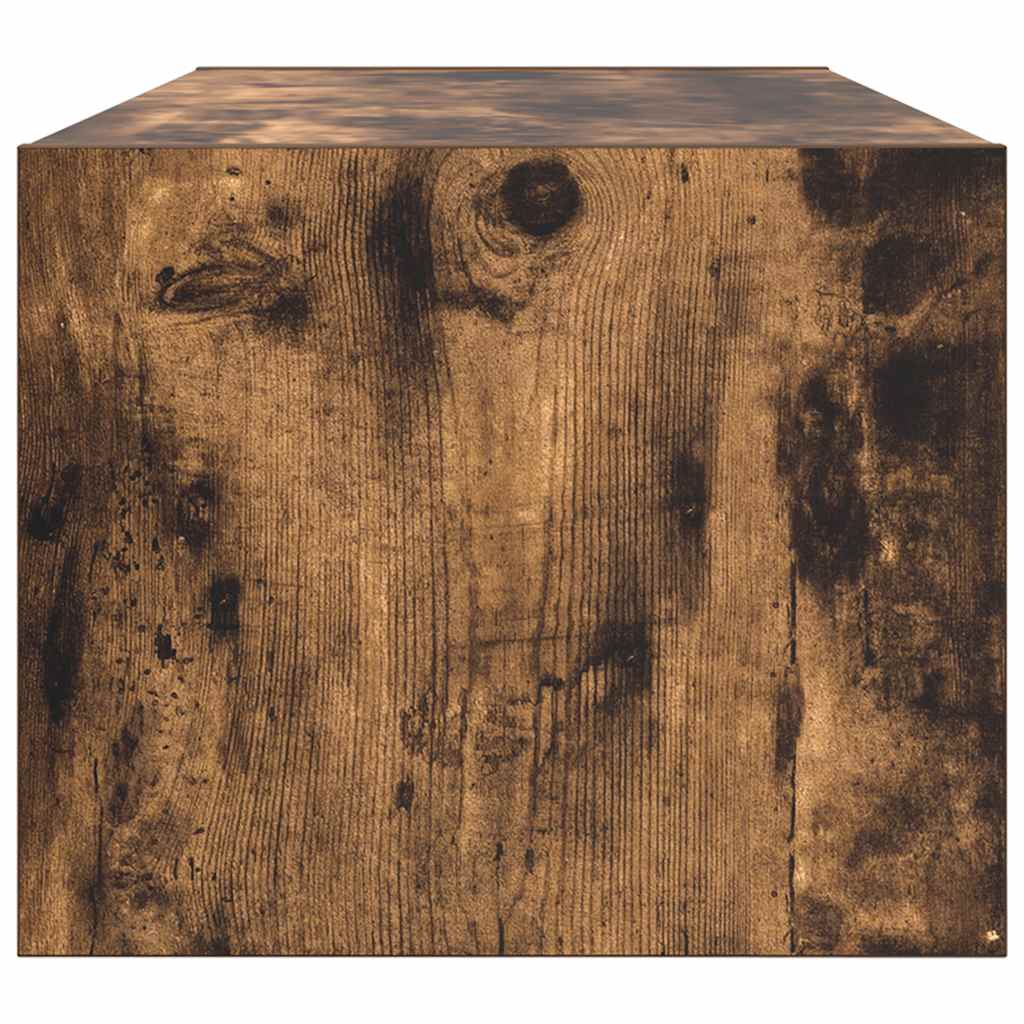 Meuble TV en chêne fumé 80x31x25,5 cm, matériau à base de bois