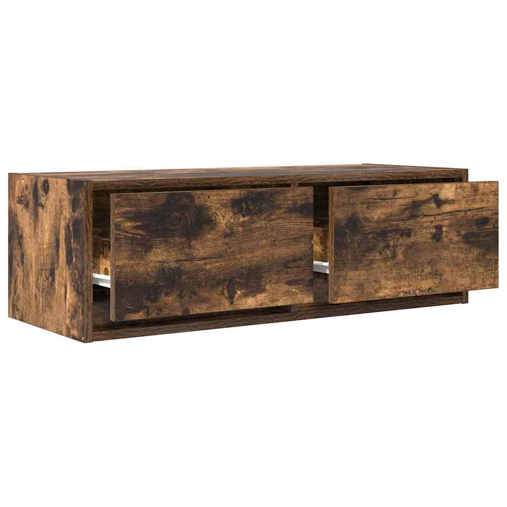 Meubles TV, lot de 2, chêne fumé, 80 x 31 x 25,5 cm, matériau bois