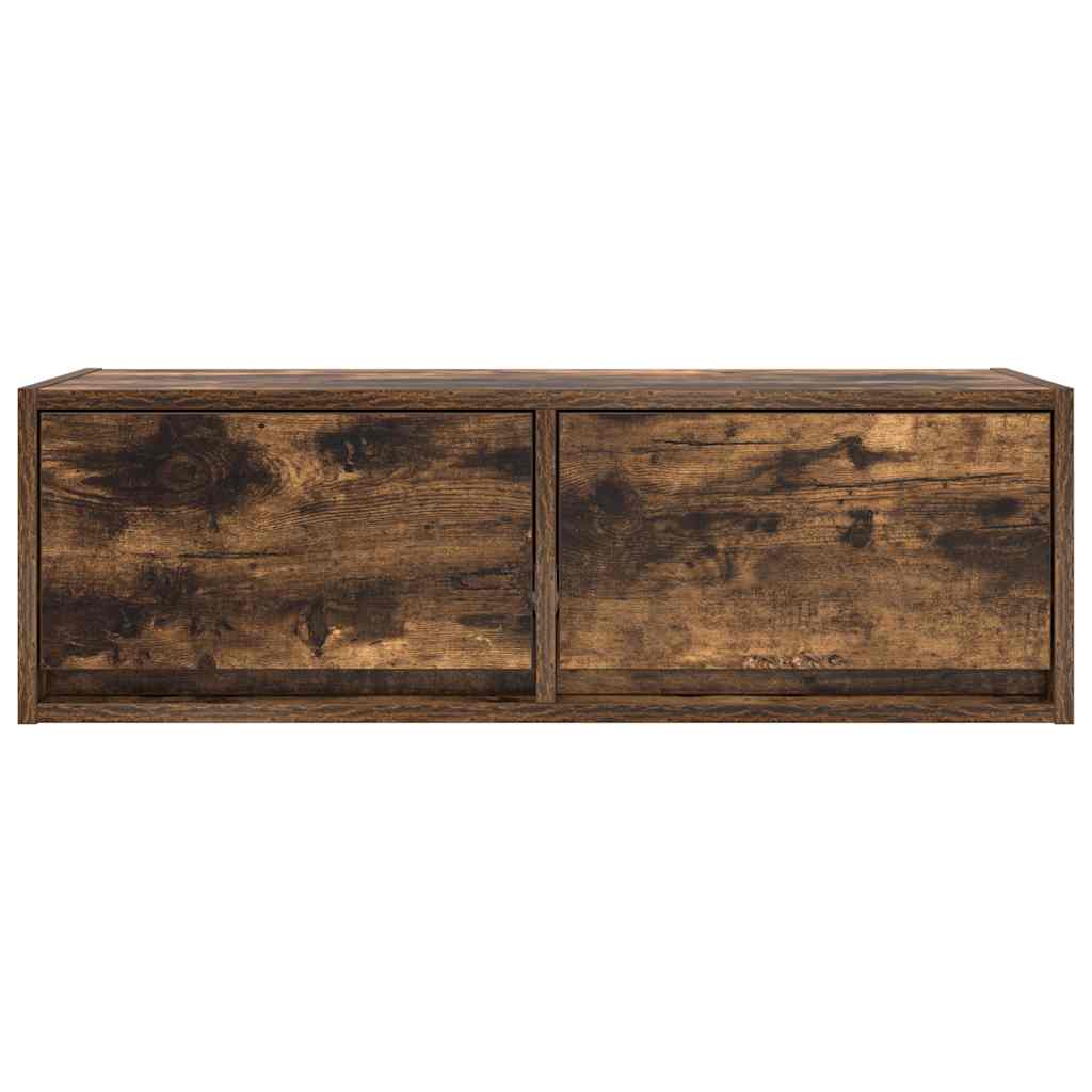Meubles TV, lot de 2, chêne fumé, 80 x 31 x 25,5 cm, matériau bois