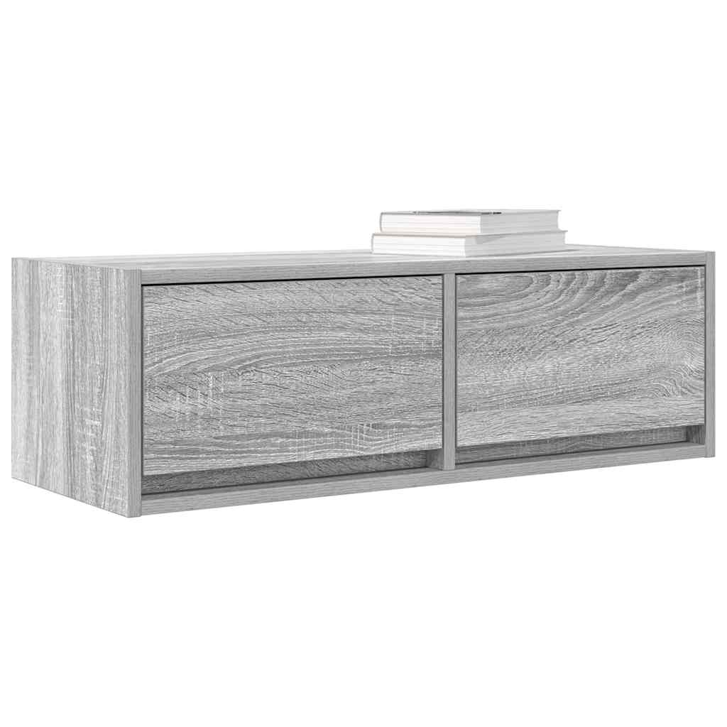 Meubles TV, lot de 2, gris Sonoma, 80 x 31 x 25,5 cm, matériau à base de bois