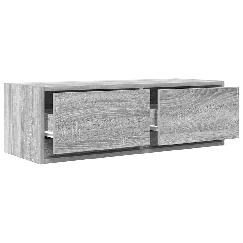 Meubles TV, lot de 2, gris Sonoma, 80 x 31 x 25,5 cm, matériau à base de bois