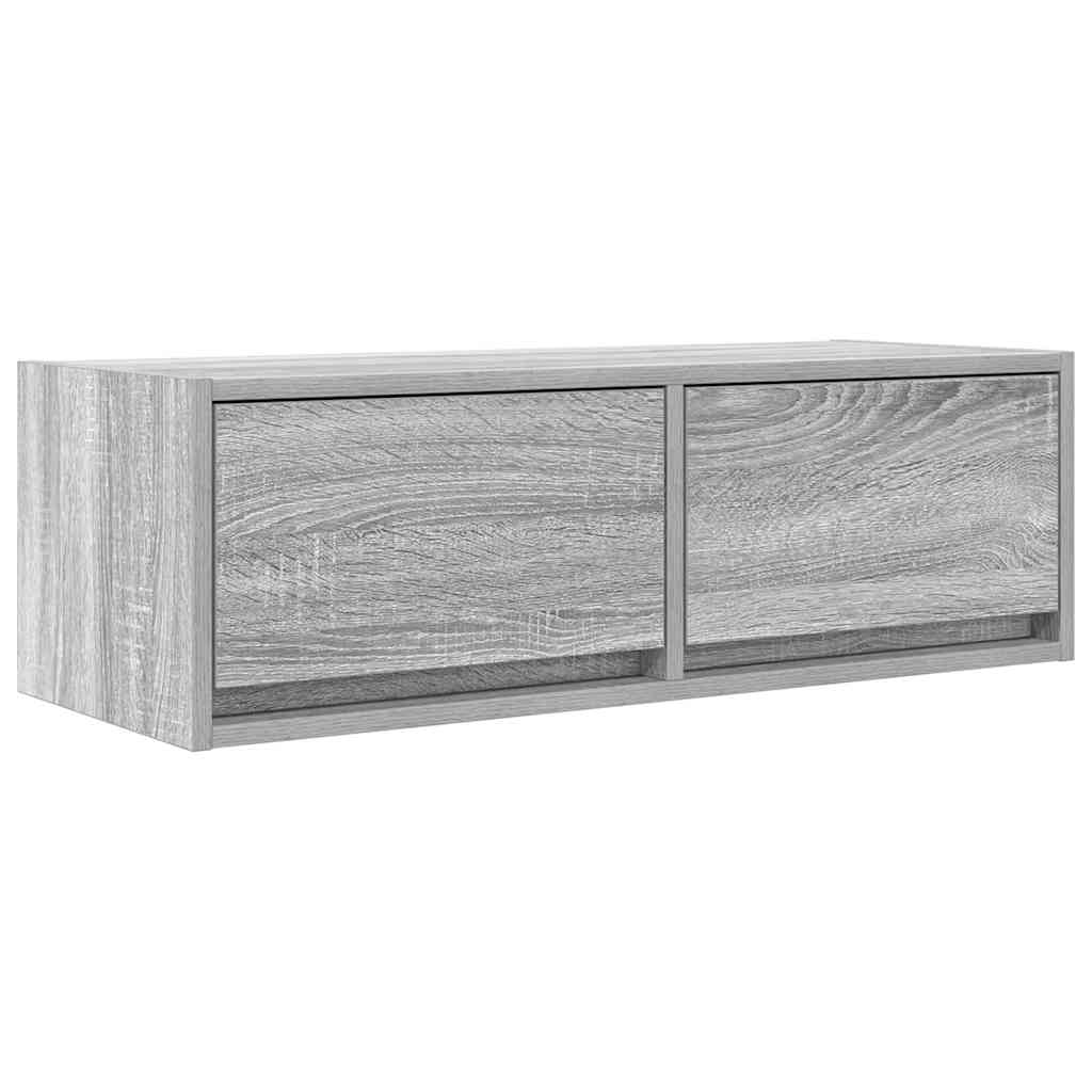 Meubles TV, lot de 2, gris Sonoma, 80 x 31 x 25,5 cm, matériau à base de bois