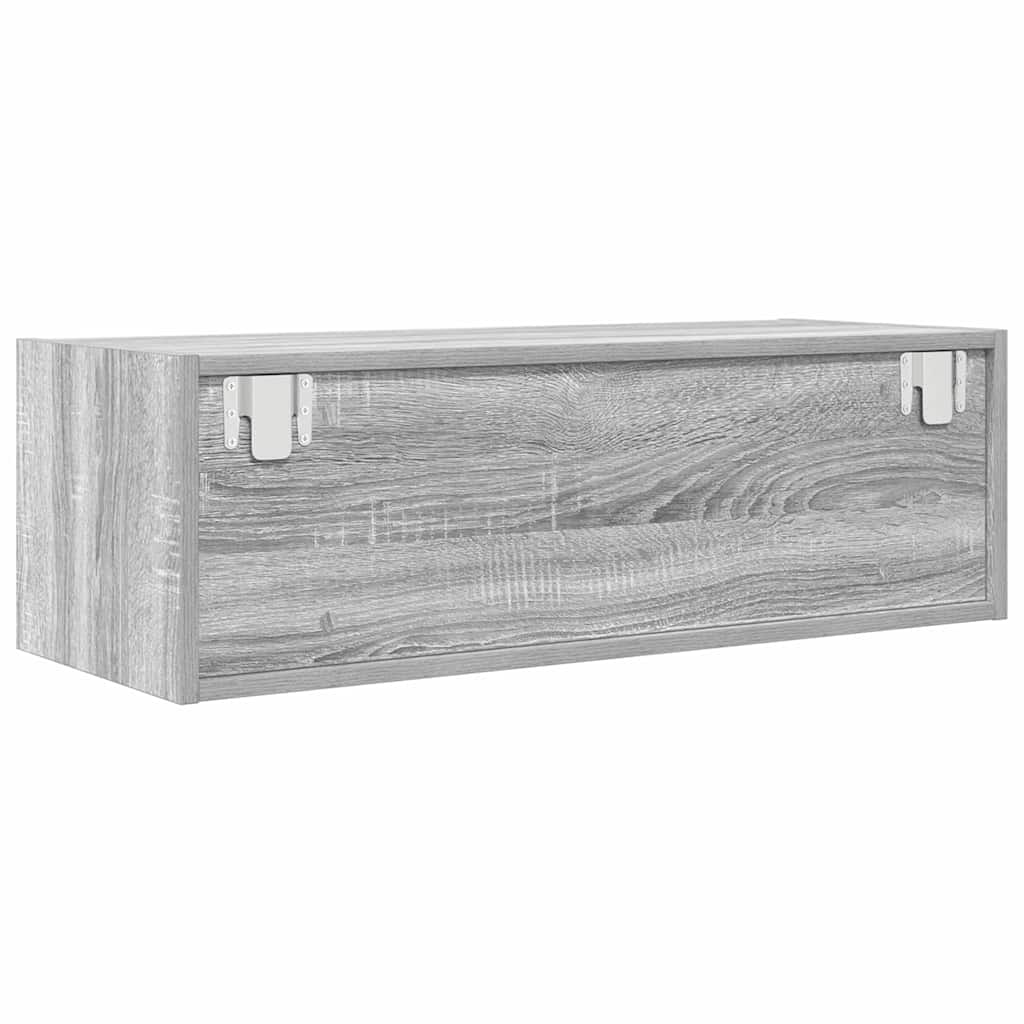 Meubles TV, lot de 2, gris Sonoma, 80 x 31 x 25,5 cm, matériau à base de bois