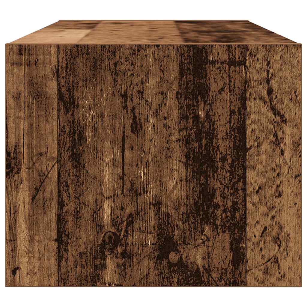 Meubles TV, lot de 2, aspect bois vieilli, 80 x 31 x 25,5 cm.