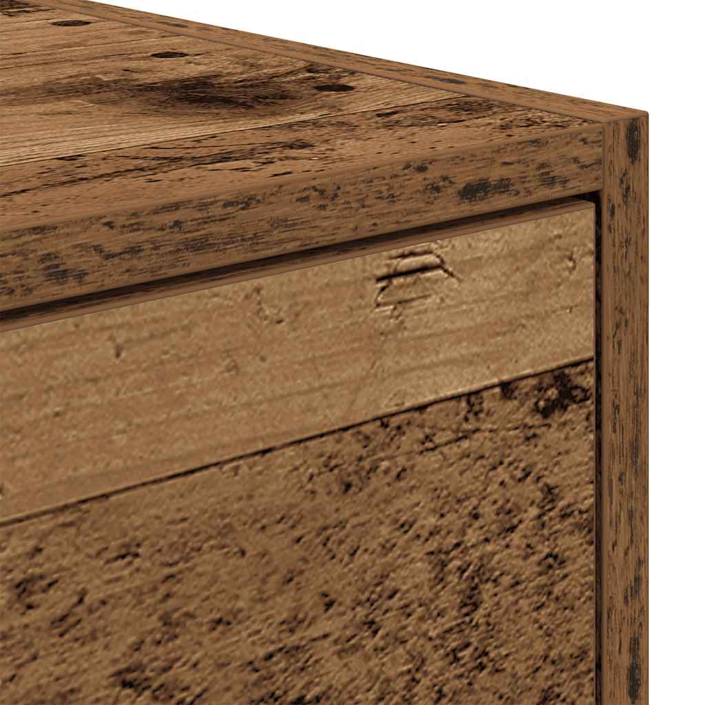 Meubles TV, lot de 2, aspect bois vieilli, 80 x 31 x 25,5 cm.