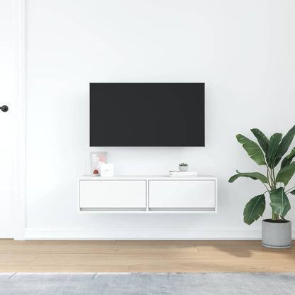 TV-Schränk 100 x 31 x 25,5 cm Weiß Holzwerkstoff