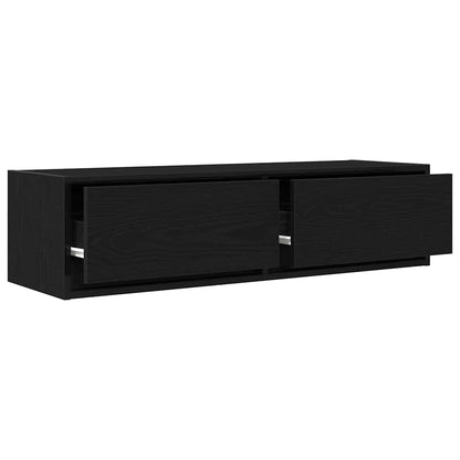 TV-Schränk 100 x 31 x 25,5 cm Schwarz Eichen-Optik