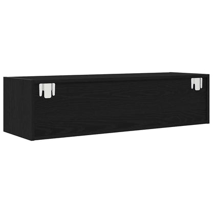 TV-Schränk 100 x 31 x 25,5 cm Schwarz Eichen-Optik