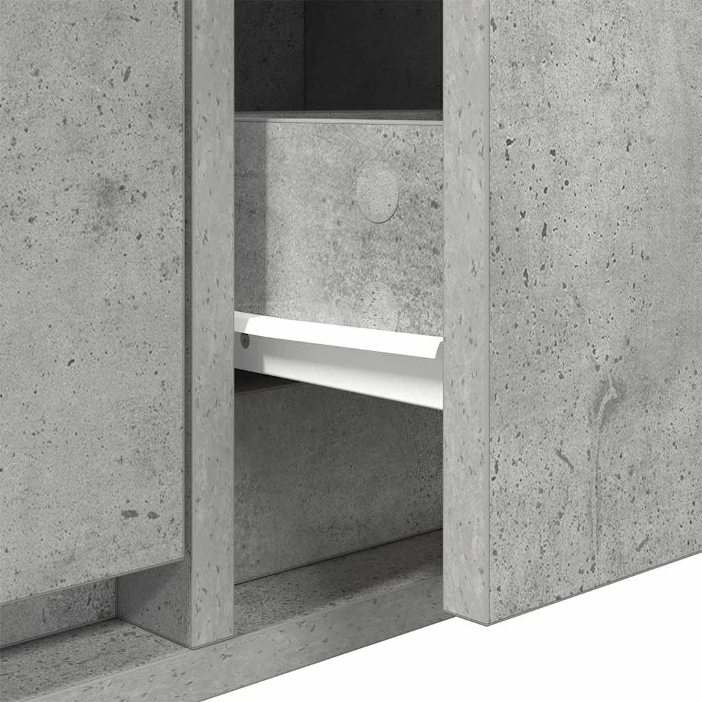TV-Schränk 100 x 31 x 25,5 cm Betongrau Holzwerkstoff