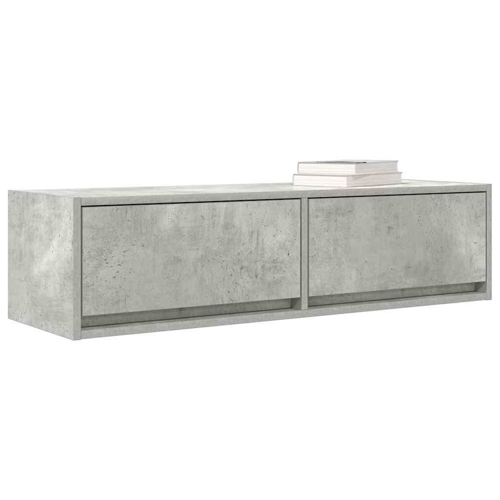 TV-Schränk 100 x 31 x 25,5 cm Betongrau Holzwerkstoff