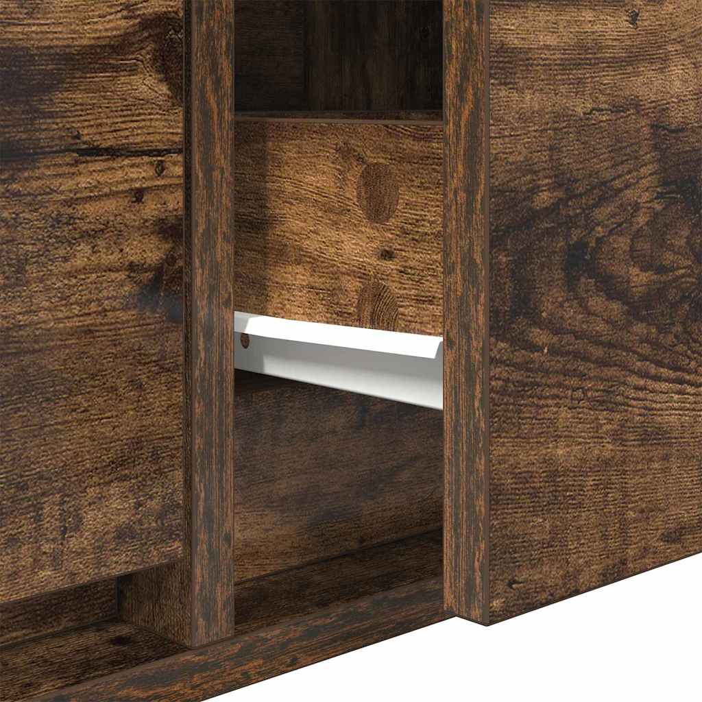 TV-Schränk 100 x 31 x 25,5 cm Räuchereiche Holzwerkstoff