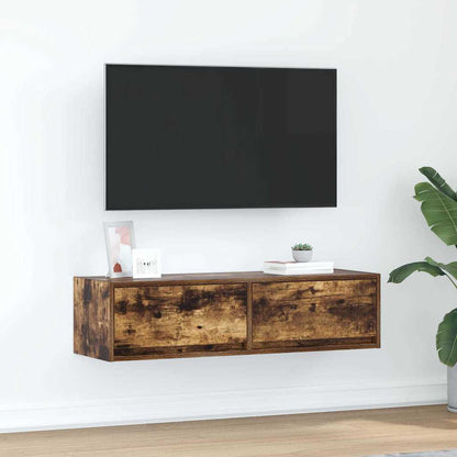TV-Schränk 100 x 31 x 25,5 cm Räuchereiche Holzwerkstoff