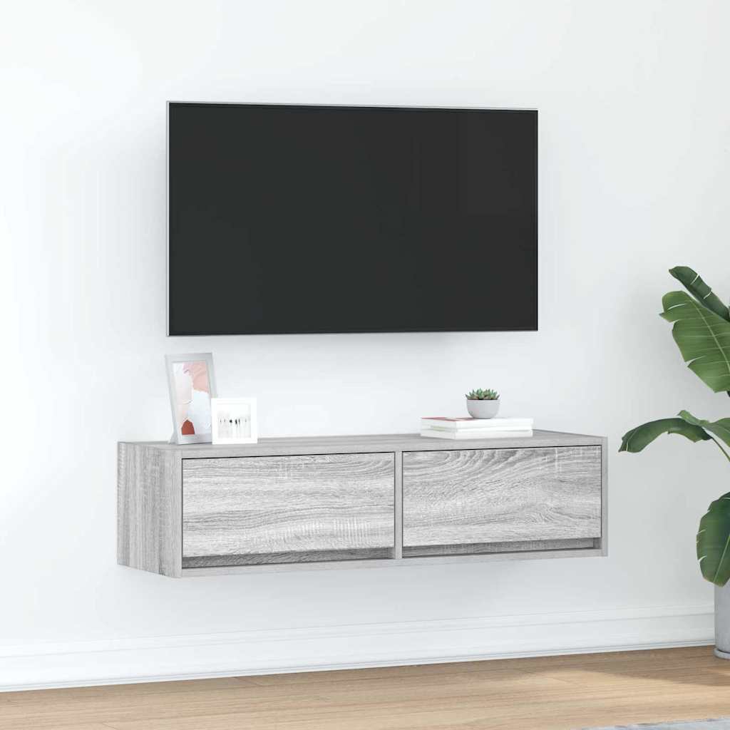 TV-Schränk 100 x 31 x 25,5 cm Sonoma-Grau Holzwerkstoff