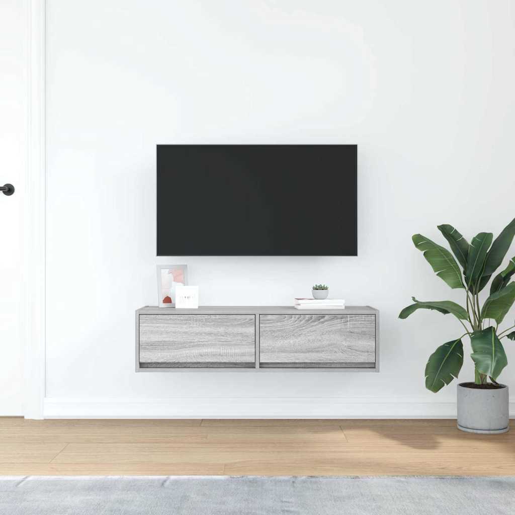 TV-Schränk 100 x 31 x 25,5 cm Sonoma-Grau Holzwerkstoff