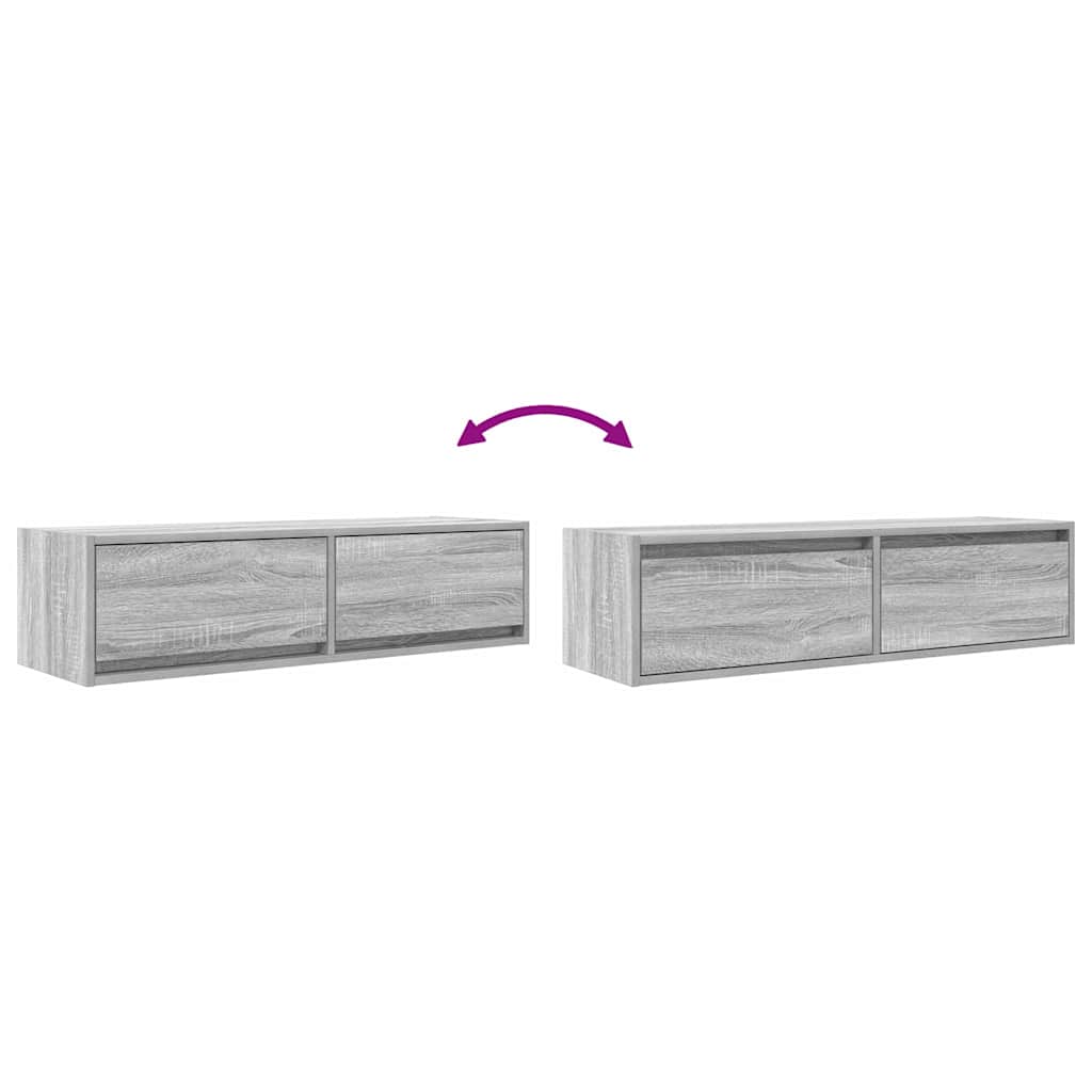 TV-Schränk 100 x 31 x 25,5 cm Sonoma-Grau Holzwerkstoff